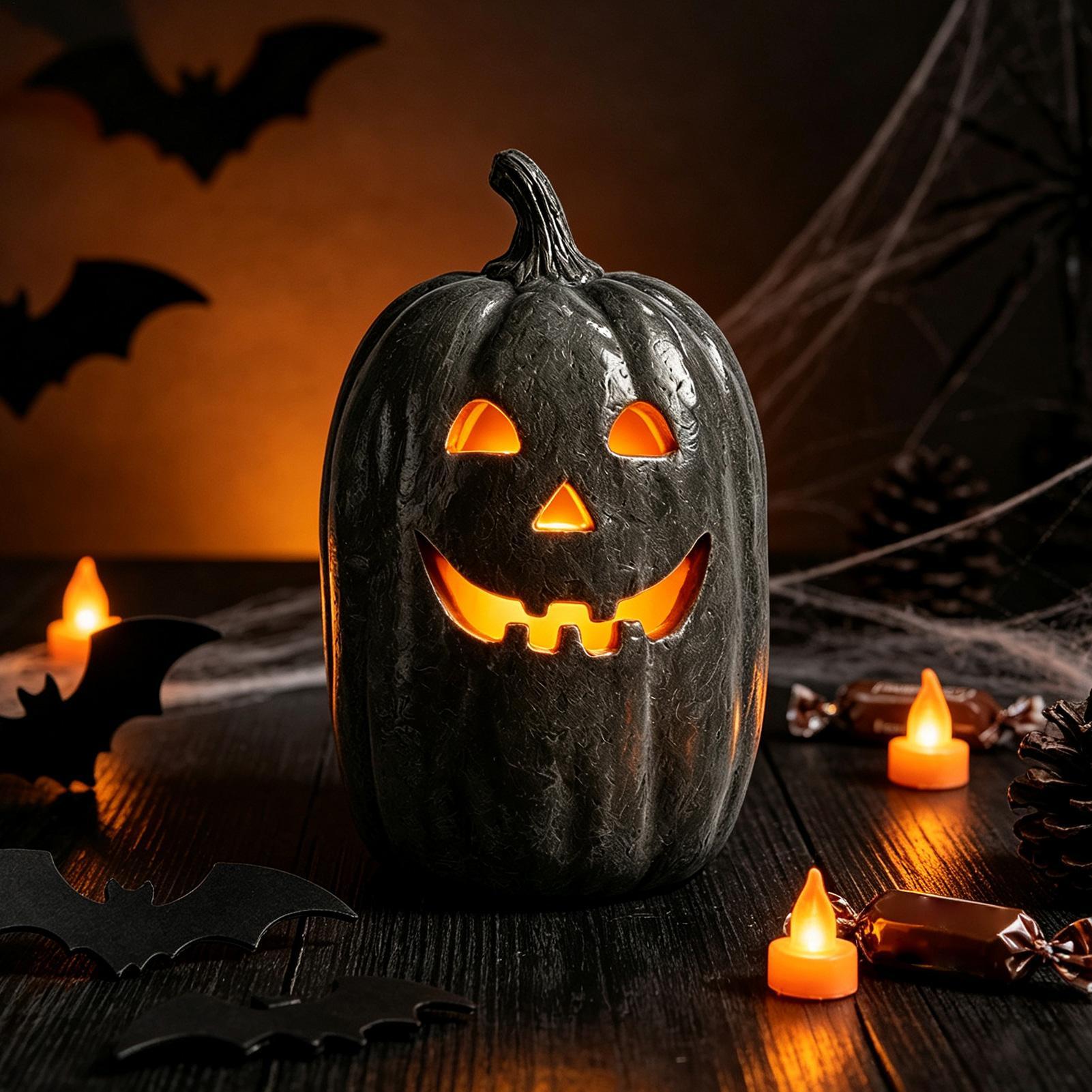 Halloween Pumpkin Decor Resin  - Home Decor Resin 评论和价格